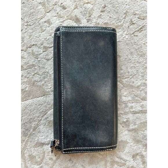 Coach Black Leather Trifold Wallet with Pink Interior & Zip Pocket – 7.5” x 4” - Picture 5 of 8